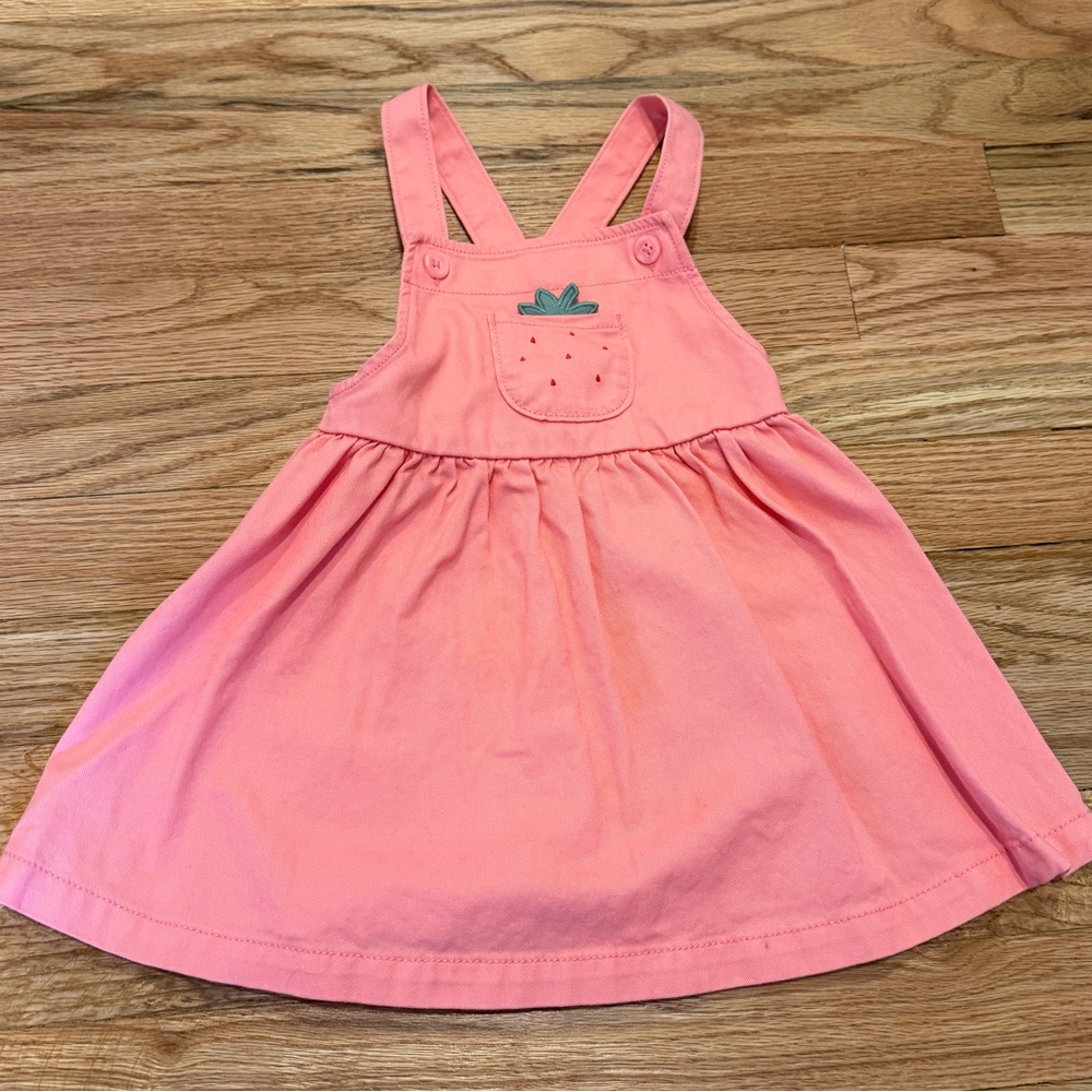 Carter's Coral Baby Dress with pocket detail